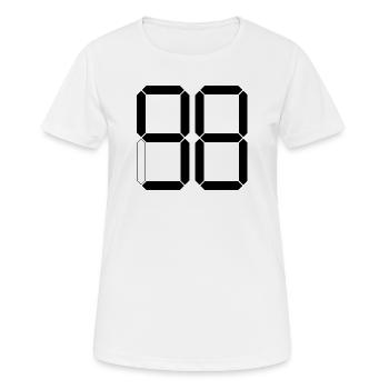NUMÉRO 98 Quatre-vingt-dix-huit cadeaux numériques - T-shirt respirant Femme - blanc - Devant - AI Model Female 172 dark (172cm)