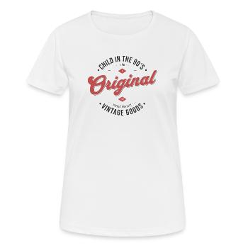Kind der 90er - Frauen T-Shirt atmungsaktiv - Weiß - Vorne - AI Model Female 172 dark (172cm)