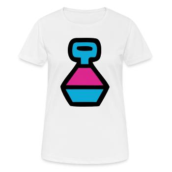  Retro Trinkflasche 90er Pop Art - Frauen T-Shirt atmungsaktiv - Weiß - Vorne - AI Model Female 172 dark (172cm)