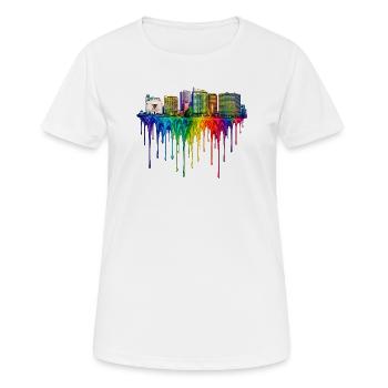 Oakland California Dripping Art - Women's Breathable T-Shirt - white - Front - AI Model Female 172 dark (172cm)