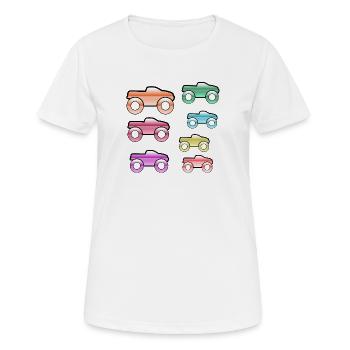 Automobiles - T-shirt respirant Femme - blanc - Devant - AI Model Female 172 dark (172cm)