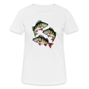 Barsch Angeln - Frauen T-Shirt atmungsaktiv - Weiß - Vorne - AI Model Female 172 dark (172cm)