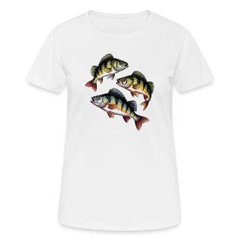 Barsch Angeln - Frauen T-Shirt atmungsaktiv - Weiß - Vorne - AI Model Female 172 dark (172cm)
