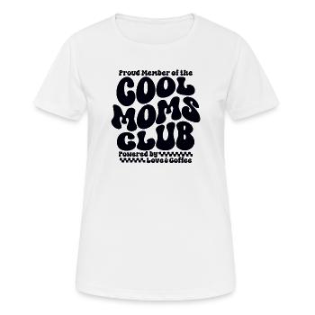 Cadeau des mamans pour la fête des mères - Club des mamans cool - T-shirt respirant Femme - blanc - Devant - AI Model Female 172 dark (172cm)