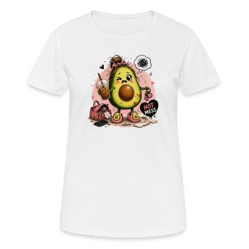 Kawaii Avocat Désastre - T-shirt respirant Femme - blanc - Devant - AI Model Female 172 dark (172cm)