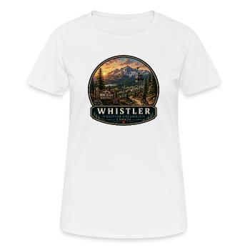 Whistler Mountain Biking Kanada Urlaub Gondel - Frauen T-Shirt atmungsaktiv - Weiß - Vorne - AI Model Female 172 dark (172cm)