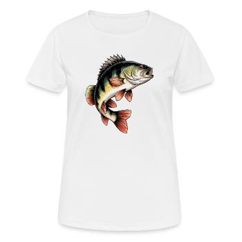 Barsch Motiv - Frauen T-Shirt atmungsaktiv - Weiß - Vorne - AI Model Female 172 dark (172cm)