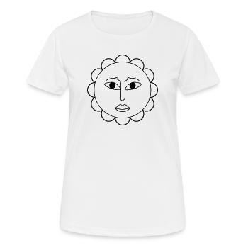 Schlichte Blume - Frauen T-Shirt atmungsaktiv - Weiß - Vorne - AI Model Female 172 dark (172cm)