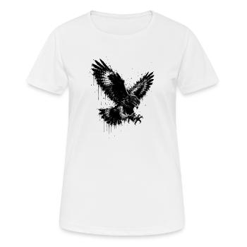 Eagle splatter - Women's Breathable T-Shirt - white - Front - AI Model Female 172 dark (172cm)