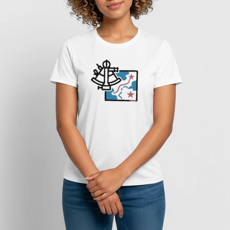 Sextant Navigation Map Vector Women's Breathable T-Shirt