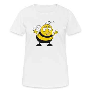 Brummi, die coole Hummel  - Frauen T-Shirt atmungsaktiv - Weiß - Vorne - AI Model Female 172 dark (172cm)