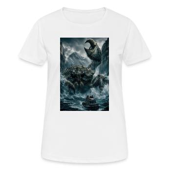 frozen bound Kraken Standoff - Women's Breathable T-Shirt - white - Front - AI Model Female 172 dark (172cm)