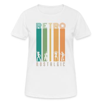 Retro-Bars und Silhouetten – Nostalgie - Frauen T-Shirt atmungsaktiv - Weiß - Vorne - AI Model Female 172 dark (172cm)