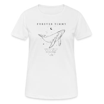 Forever Timmy - Design Noir de Baleine Inoubliable - T-shirt respirant Femme - blanc - Devant - AI Model Female 172 dark (172cm)