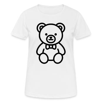 bear cub - Women's Breathable T-Shirt - white - Front - AI Model Female 172 dark (172cm)