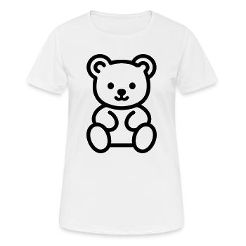 bear cub - Women's Breathable T-Shirt - white - Front - AI Model Female 172 dark (172cm)