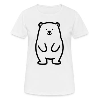 bear cub - Women's Breathable T-Shirt - white - Front - AI Model Female 172 dark (172cm)