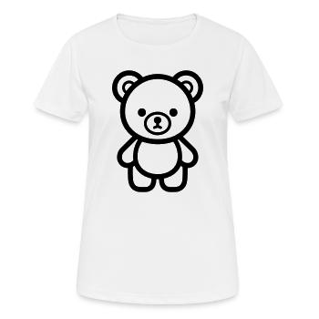 bear cub - Women's Breathable T-Shirt - white - Front - AI Model Female 172 dark (172cm)