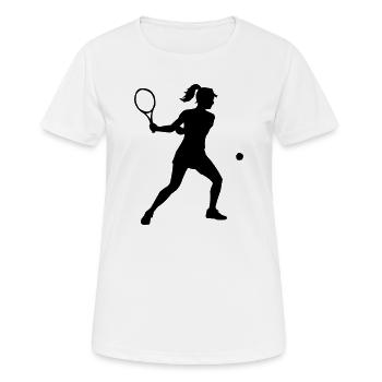 Tennis Spielerin - Frauen T-Shirt atmungsaktiv - Weiß - Vorne - AI Model Female 172 dark (172cm)