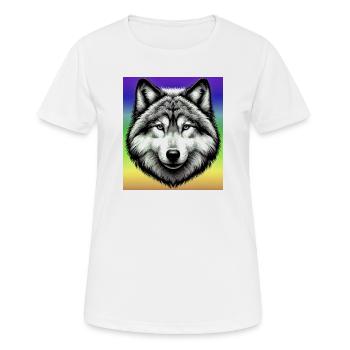 Wolf - Women's Breathable T-Shirt - white - Front - AI Model Female 172 dark (172cm)