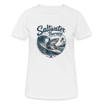 Saltwater Therapy Surfwave - Women's Breathable T-Shirt - white - Front - AI Model Female 172 dark (172cm)