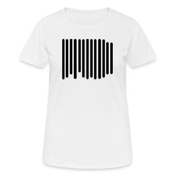 Barcode - Frauen T-Shirt atmungsaktiv - Weiß - Vorne - AI Model Female 172 dark (172cm)