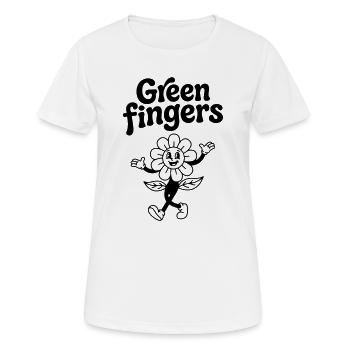 Gartenarbeit - Frauen T-Shirt atmungsaktiv - Weiß - Vorne - AI Model Female 172 dark (172cm)