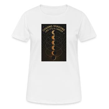 Schattenjagd | Sonnenfinsternis - Frauen T-Shirt atmungsaktiv - Weiß - Vorne - AI Model Female 172 dark (172cm)