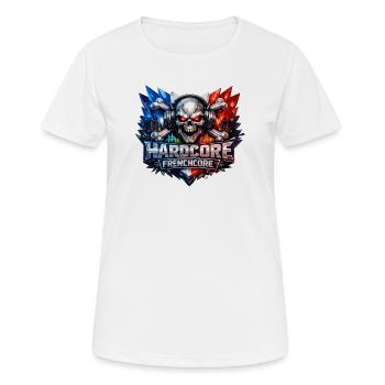 Art de crânes hardcore français - T-shirt respirant Femme - blanc - Devant - AI Model Female 172 dark (172cm)