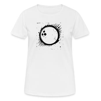 Bowlingkugel Grafik - Frauen T-Shirt atmungsaktiv - Weiß - Vorne - AI Model Female 172 dark (172cm)