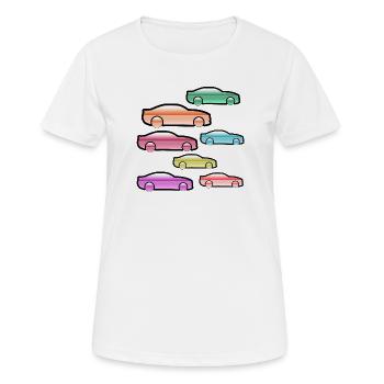 Automobiles - T-shirt respirant Femme - blanc - Devant - AI Model Female 172 dark (172cm)