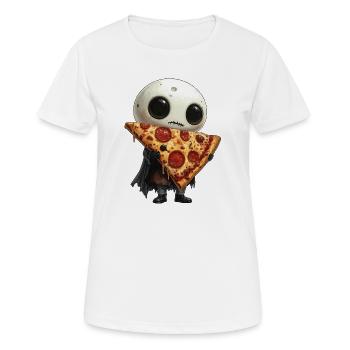 Creepy Cute Pizza Pepperoni - Frauen T-Shirt atmungsaktiv - Weiß - Vorne - AI Model Female 172 dark (172cm)