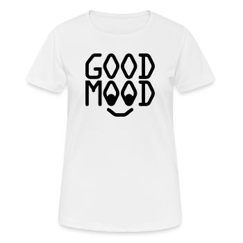 good mood - Women's Breathable T-Shirt - white - Front - AI Model Female 172 dark (172cm)