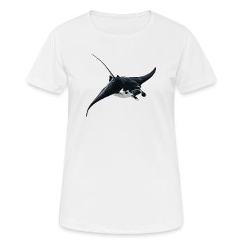 Raies Manta Raies - T-shirt respirant Femme - blanc - Devant - AI Model Female 172 dark (172cm)