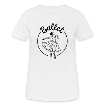 Ballett - Frauen T-Shirt atmungsaktiv - Weiß - Vorne - AI Model Female 172 dark (172cm)