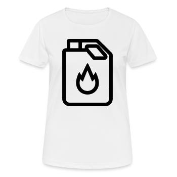 Gaskanister - Frauen T-Shirt atmungsaktiv - Weiß - Vorne - AI Model Female 172 dark (172cm)