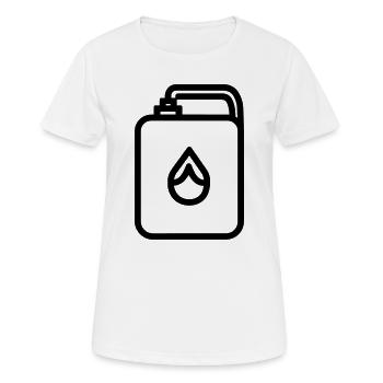 Gaskanister - Frauen T-Shirt atmungsaktiv - Weiß - Vorne - AI Model Female 172 dark (172cm)