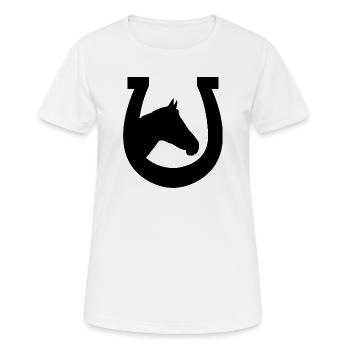 Fer à cheval - T-shirt respirant Femme - blanc - Devant - AI Model Female 172 dark (172cm)
