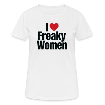 J’adore les femmes louches - T-shirt respirant Femme - blanc - Devant - AI Model Female 172 dark (172cm)