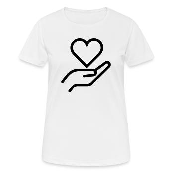 donner amour - T-shirt respirant Femme - blanc - Devant - AI Model Female 172 dark (172cm)