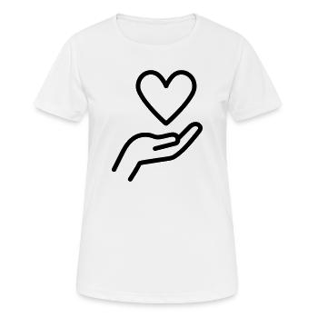 donner amour - T-shirt respirant Femme - blanc - Devant - AI Model Female 172 dark (172cm)