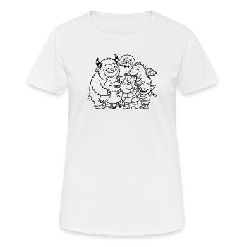 monstres mignons - T-shirt respirant Femme - blanc - Devant - AI Model Female 172 dark (172cm)