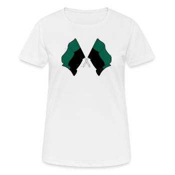 Texel Crossed Flags – Island Pride - Frauen T-Shirt atmungsaktiv - Weiß - Vorne - AI Model Female 172 dark (172cm)