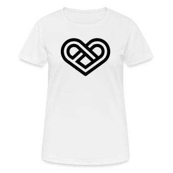 Unendliches Herz - Frauen T-Shirt atmungsaktiv - Weiß - Vorne - AI Model Female 172 dark (172cm)
