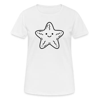 Seestern - Frauen T-Shirt atmungsaktiv - Weiß - Vorne - AI Model Female 172 dark (172cm)