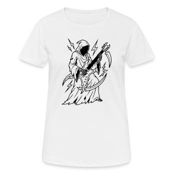 Death Metal - Frauen T-Shirt atmungsaktiv - Weiß - Vorne - AI Model Female 172 dark (172cm)