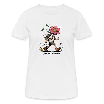 Wild Flower Hiking - Women's Breathable T-Shirt - white - Front - AI Model Female 172 dark (172cm)