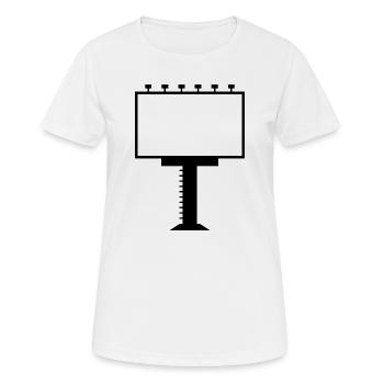Panneau publicitaire - T-shirt respirant Femme - blanc - Devant - AI Model Female 172 dark (172cm)