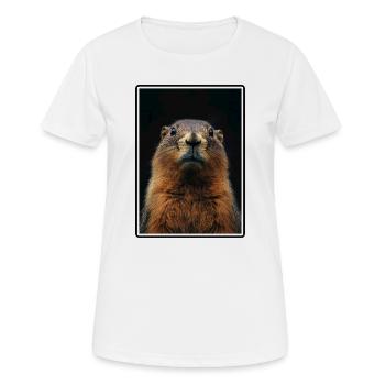 Marmottes Marmotte - T-shirt respirant Femme - blanc - Devant - AI Model Female 172 dark (172cm)