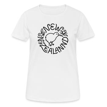 Neuseeland - Frauen T-Shirt atmungsaktiv - Weiß - Vorne - AI Model Female 172 dark (172cm)